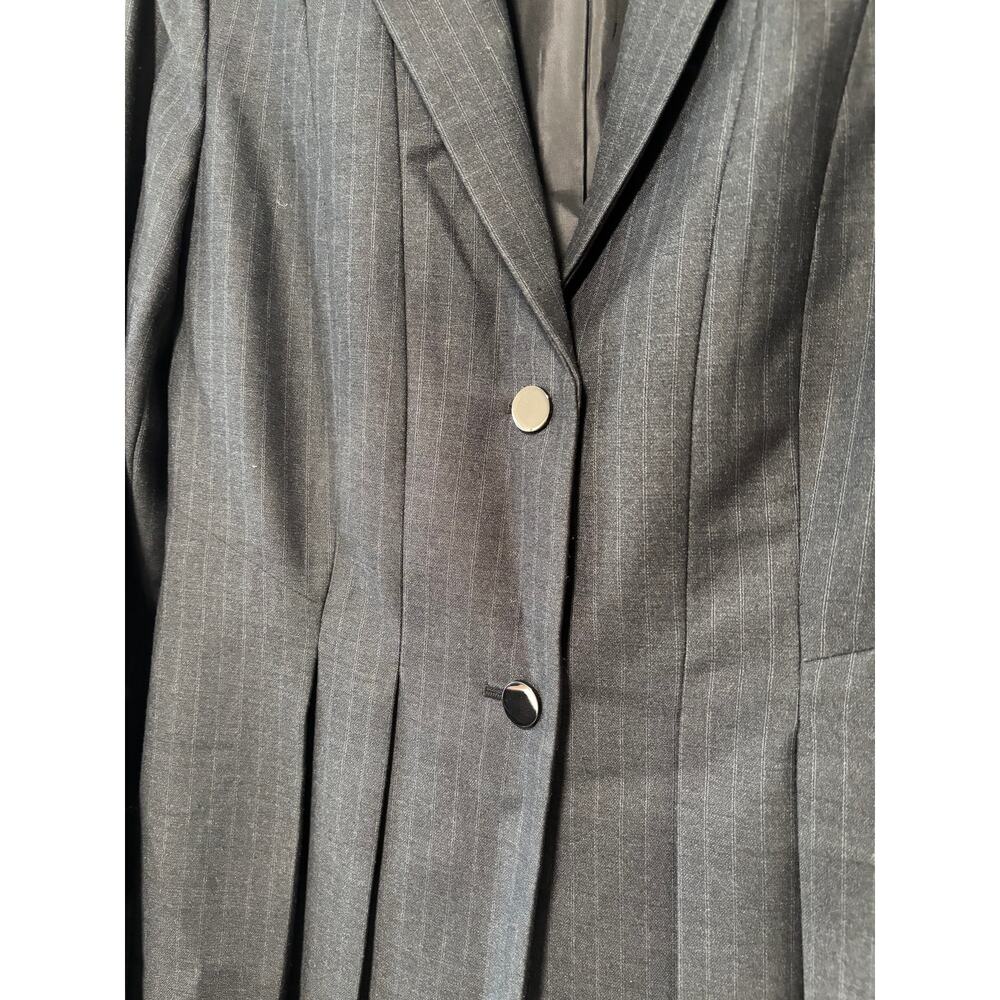 Calvin Klein Dark Gray Pinstripe Blazer Size 2 - Picture 5 of 11